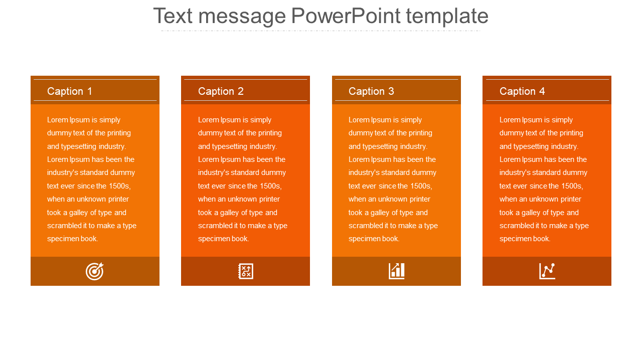 text message powerpoint template-4-orange